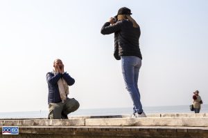 Sulla spiaggia di Jesolo imitando Munch
